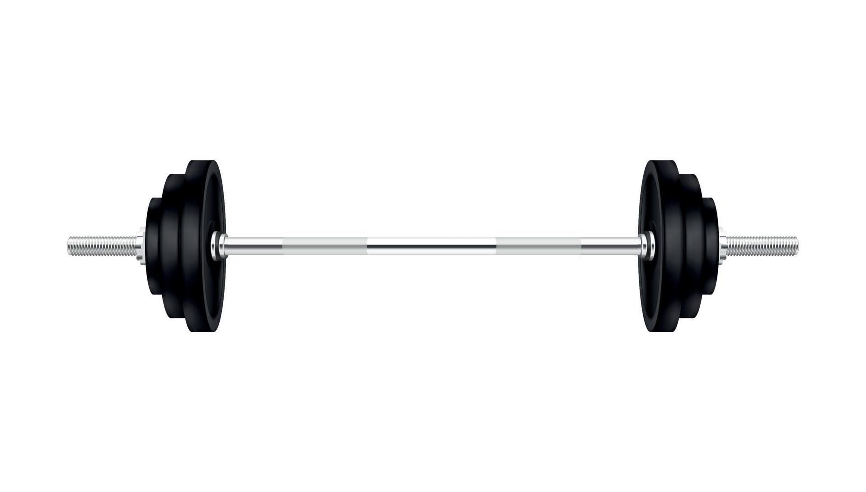 Athletic Barbells Realistic Composition vector