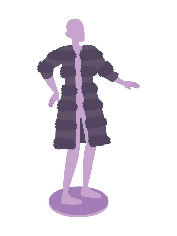 Fur Coat Dummy Composition vector