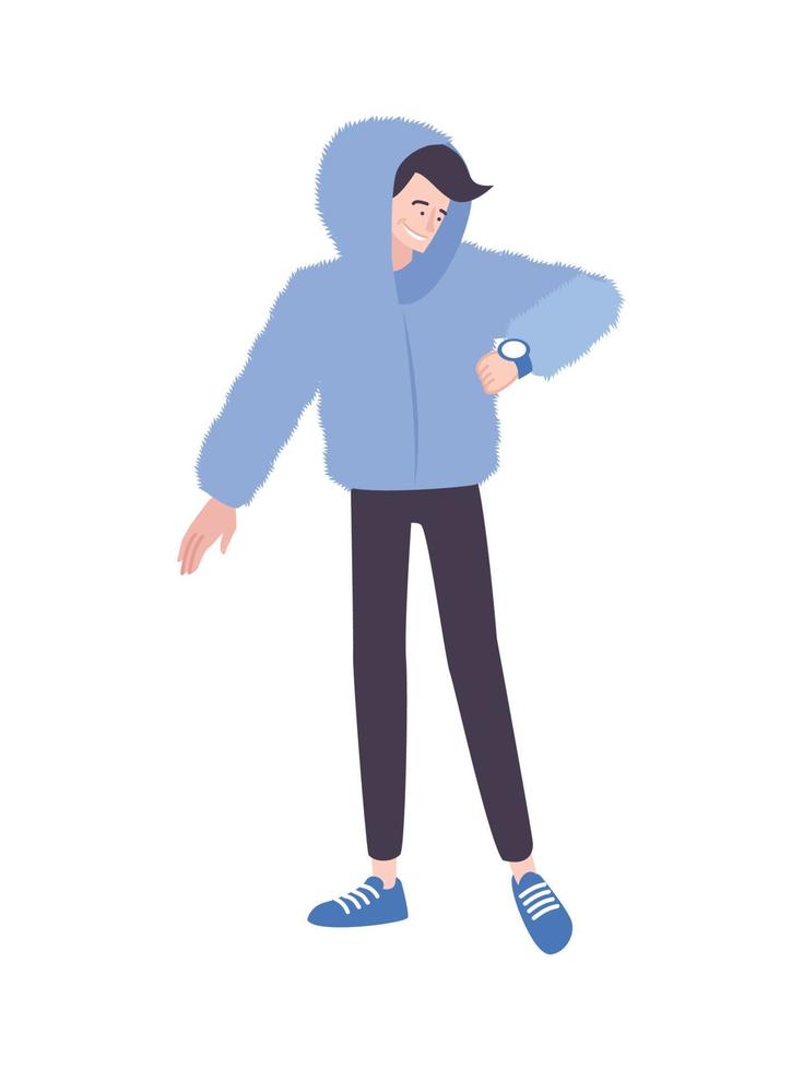 Fur Coat Boy Composition vector