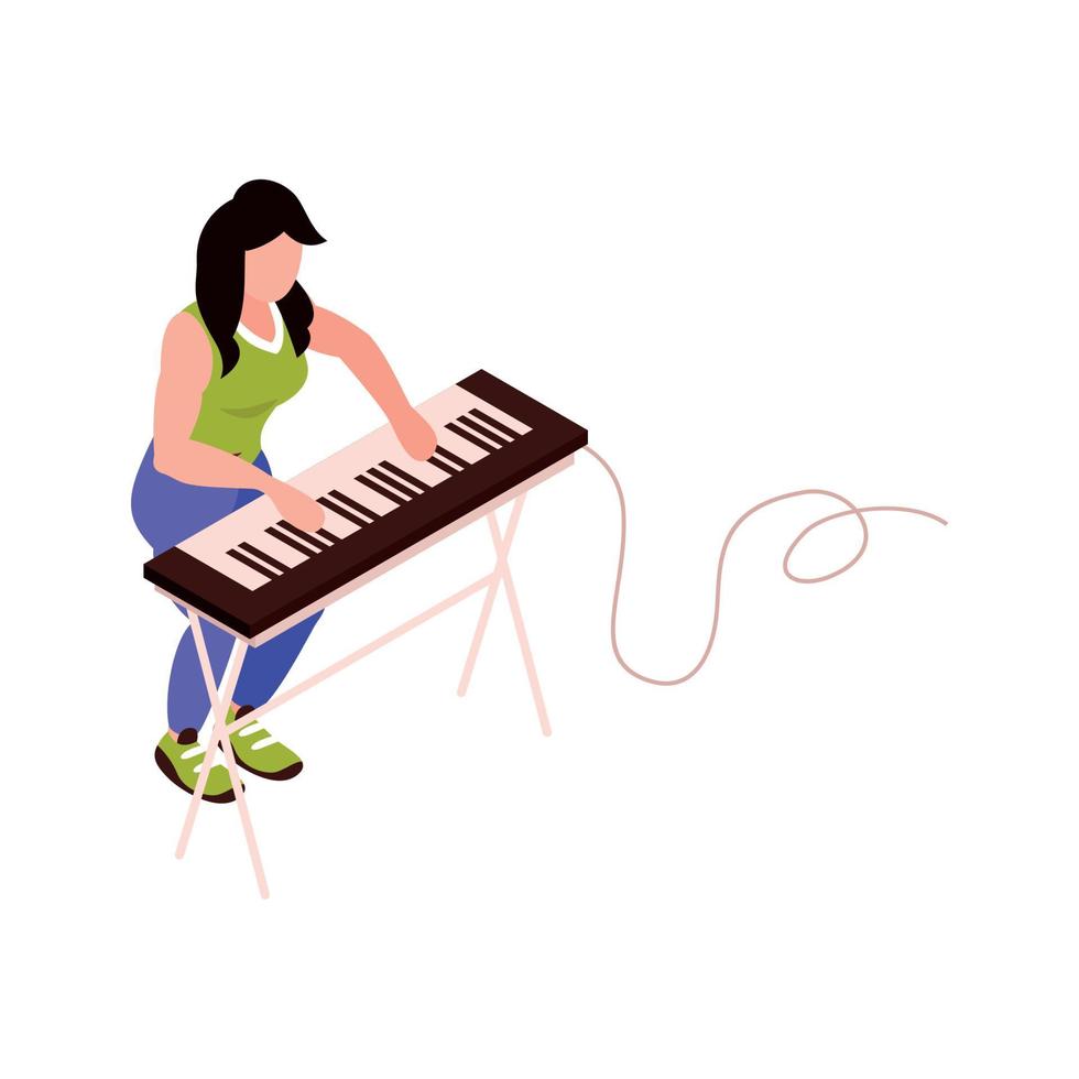 Talent Show Keyboardist Composition vector