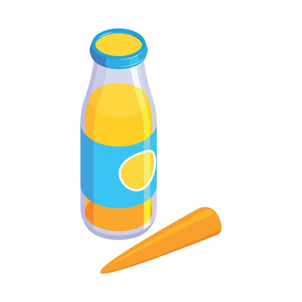 Carrot Juice Baby Composition vector