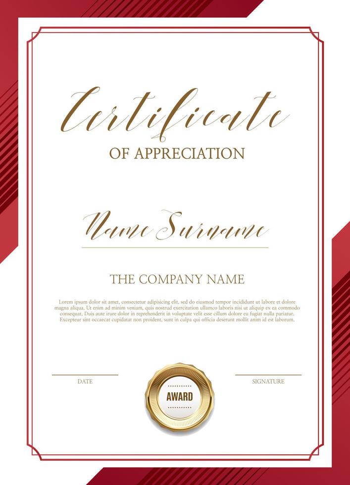 certificate template with luxury and modern pattern,diploma,Vector illustration vector