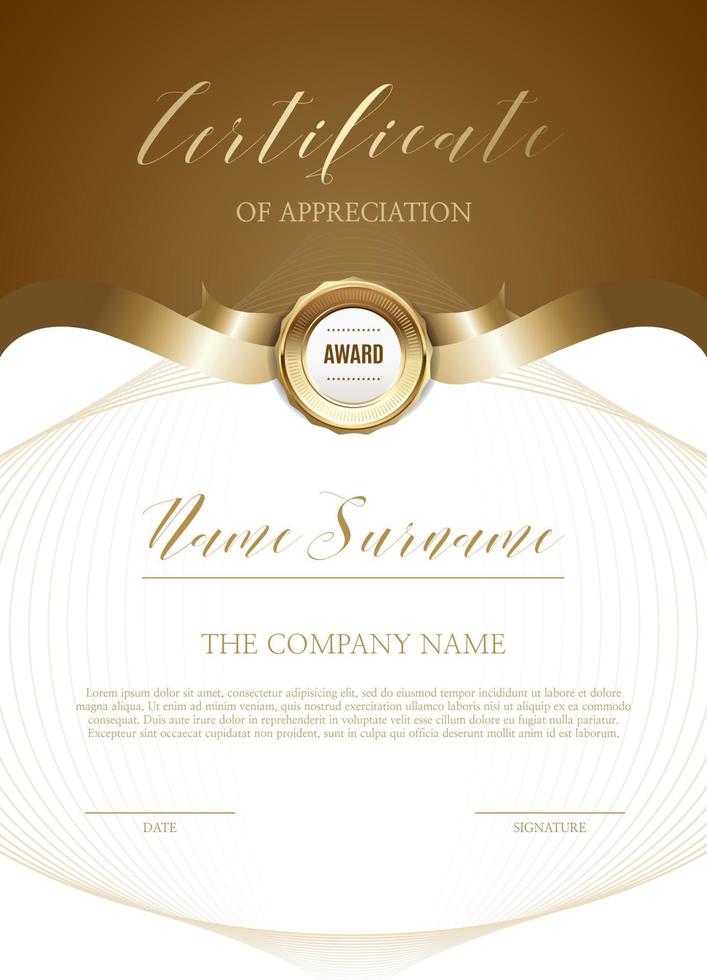 certificate template with luxury and modern pattern,diploma,Vector illustration vector