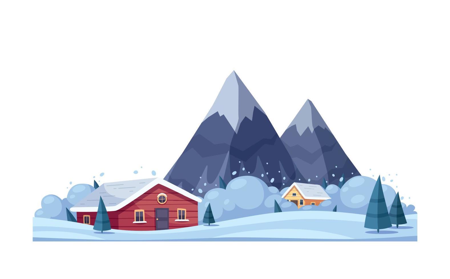 Avalanche Collapse Disaster Composition vector
