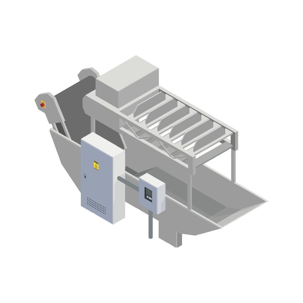 Fish Conveyor Isometric Composition vector