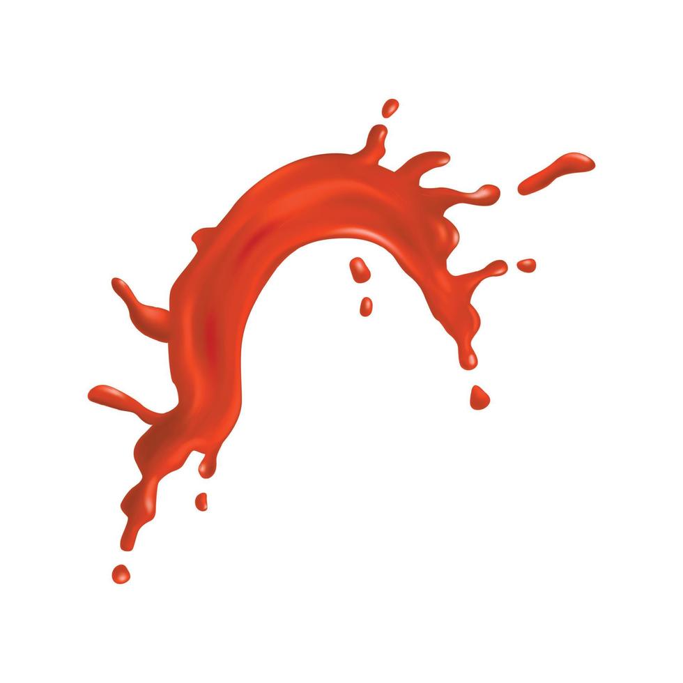 Tomato Splash Drops Composition vector