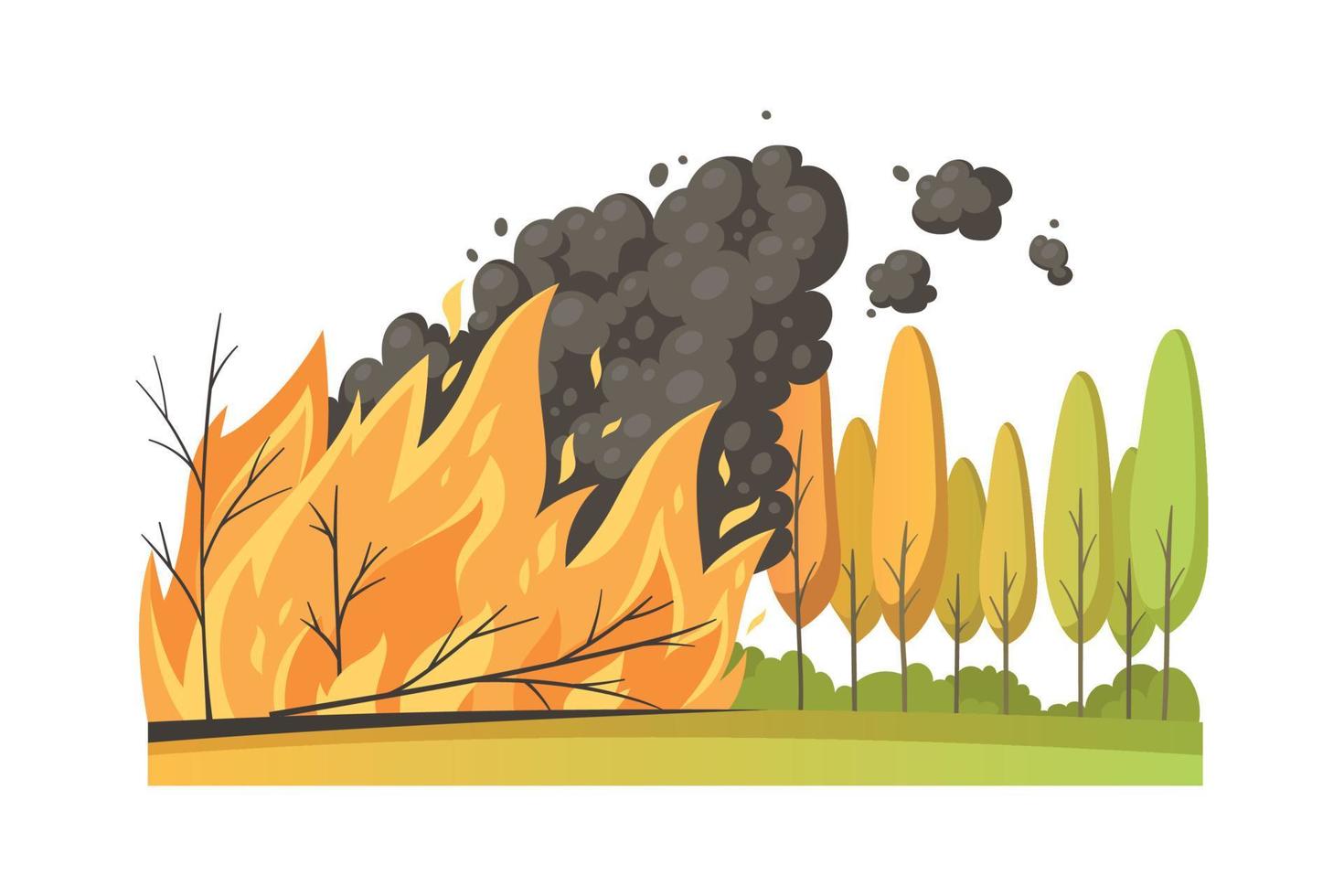 Forest Fire Disaster Composition vector