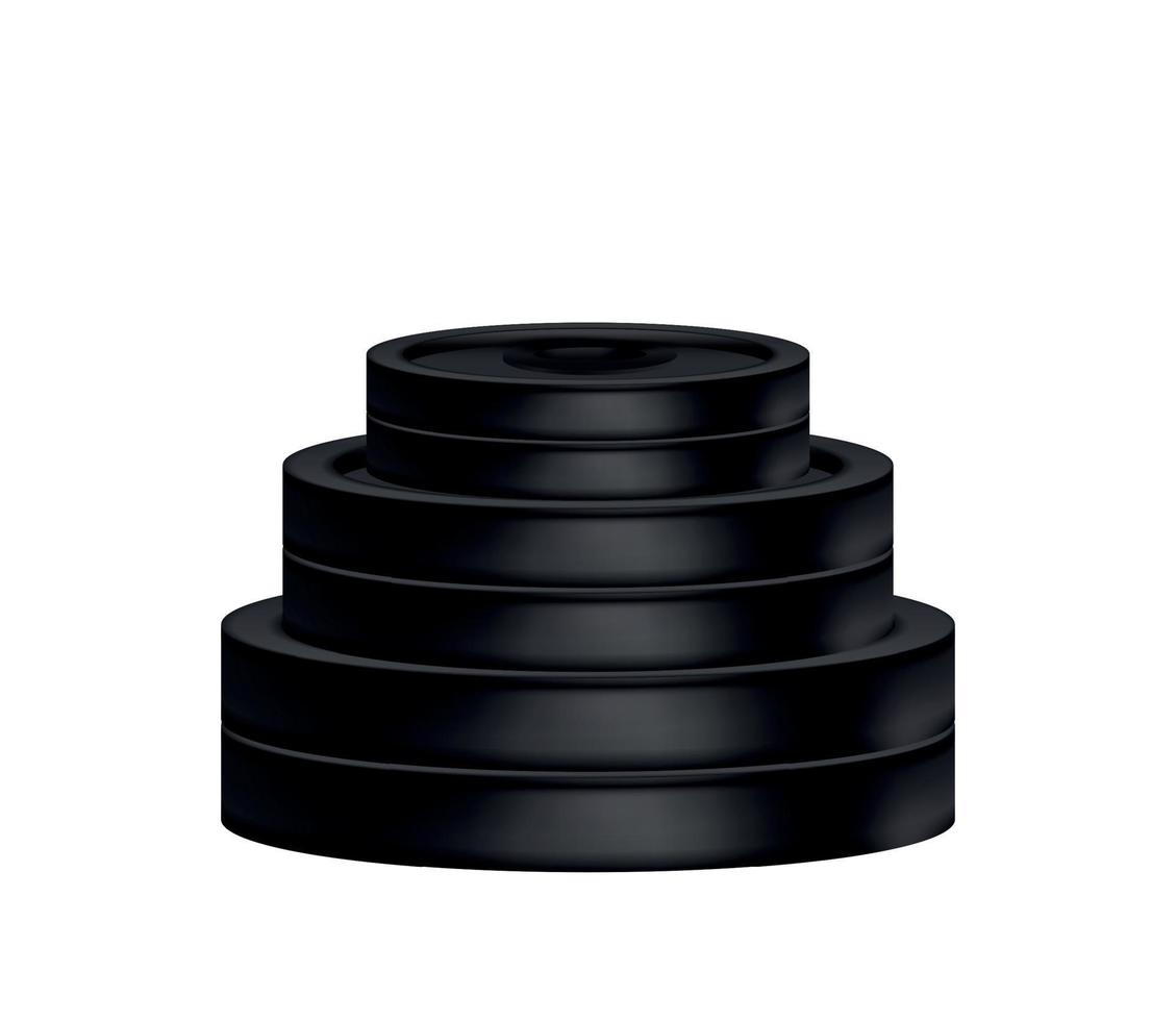Barbells In Stack Composition vector
