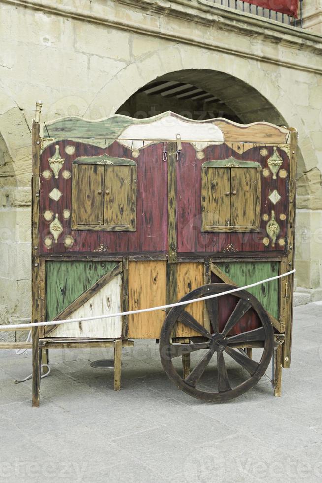 Wooden wagon vintage photo