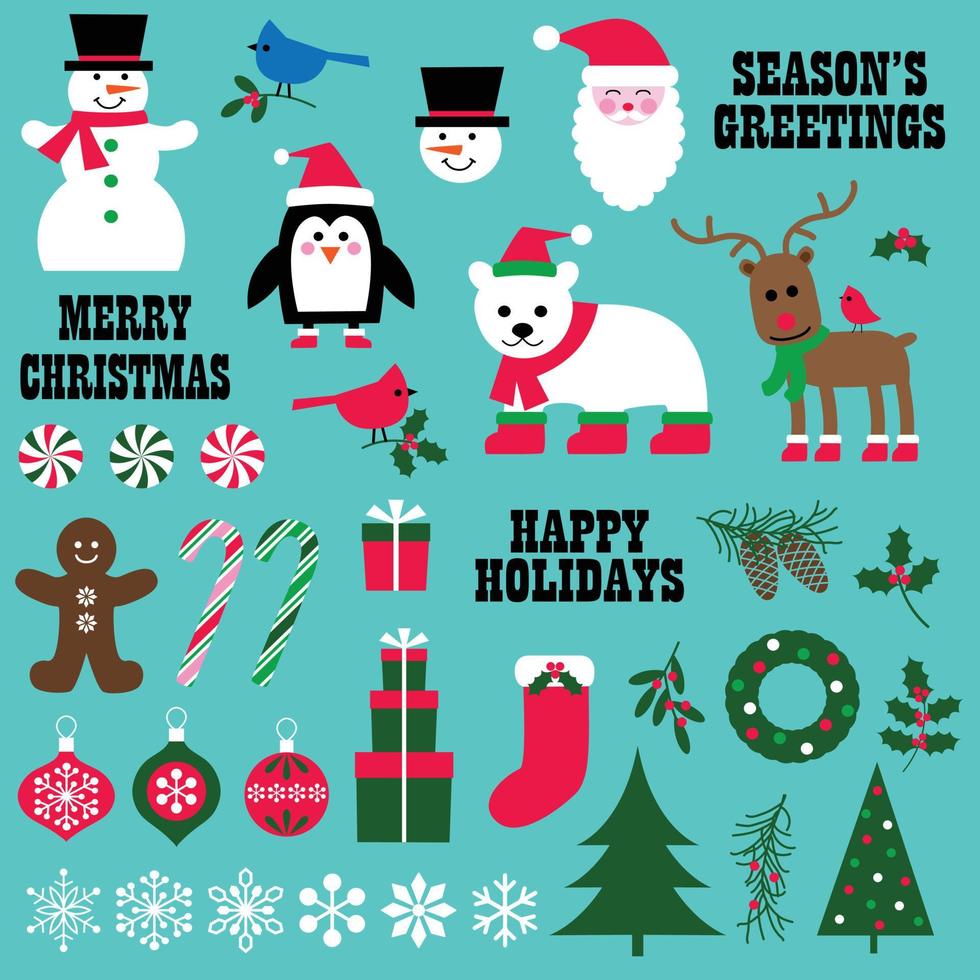 cute Christmas vector illustrations