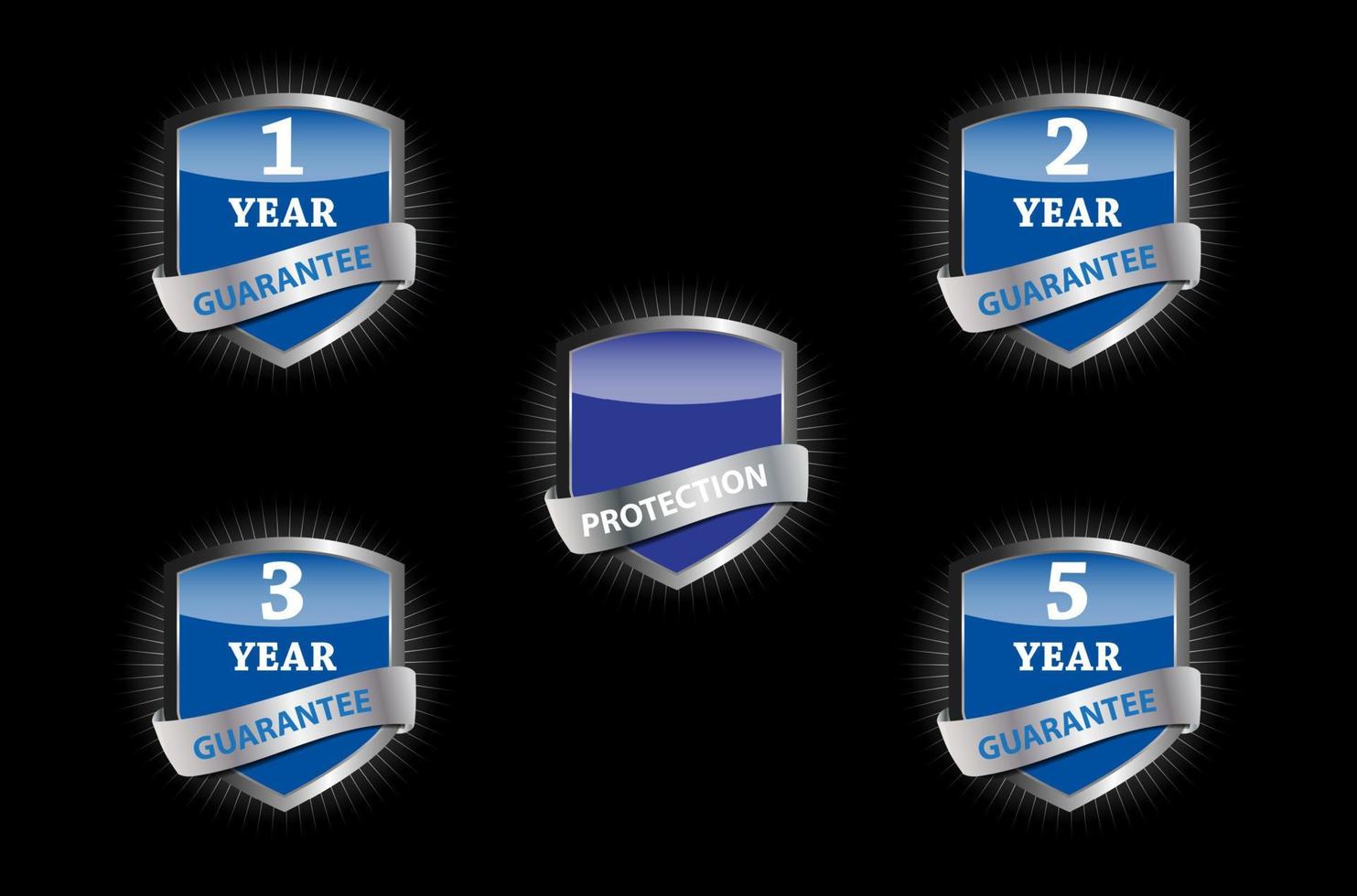 Protect shield set vector illustration
