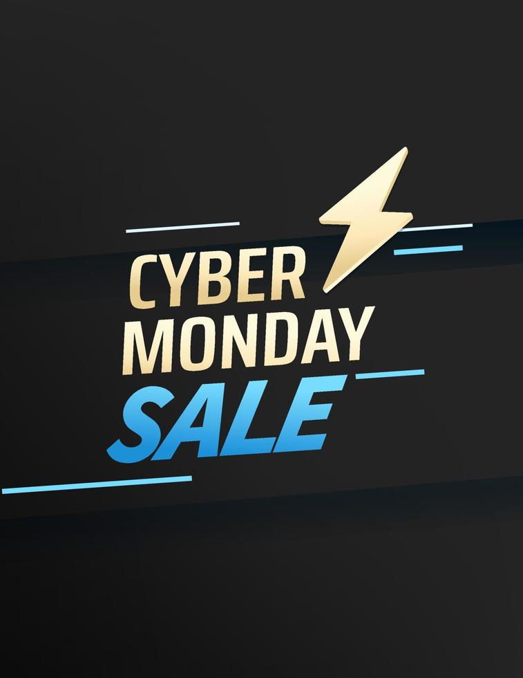 concepto de venta de Cyber Monday. vale de vector