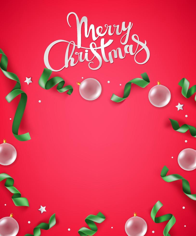 tarjeta de felicitación de navidad con espacio para copiar un texto vector
