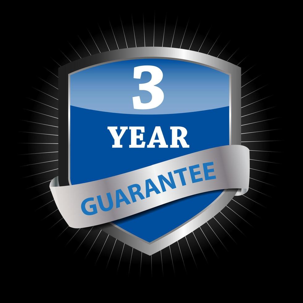 Guarantee label shield vector illustration