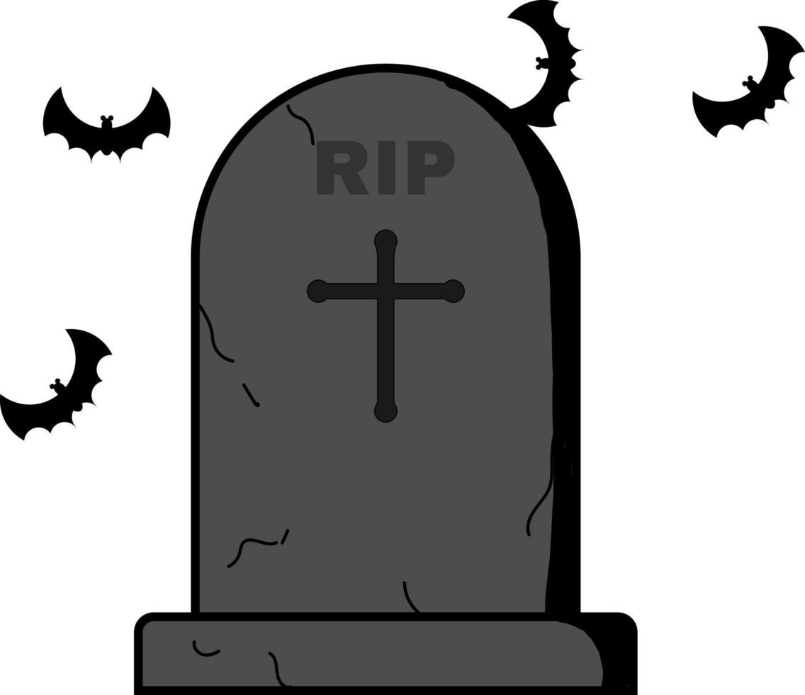 lápidas con temática de halloween vector