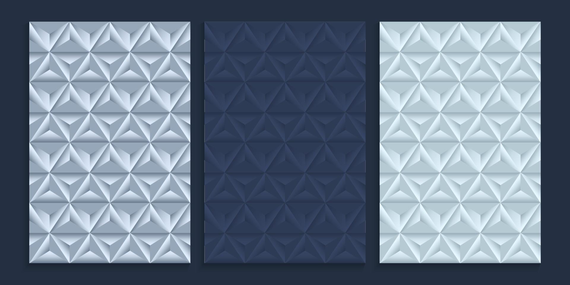 Seamless pattern cover design in metallic silver color vector