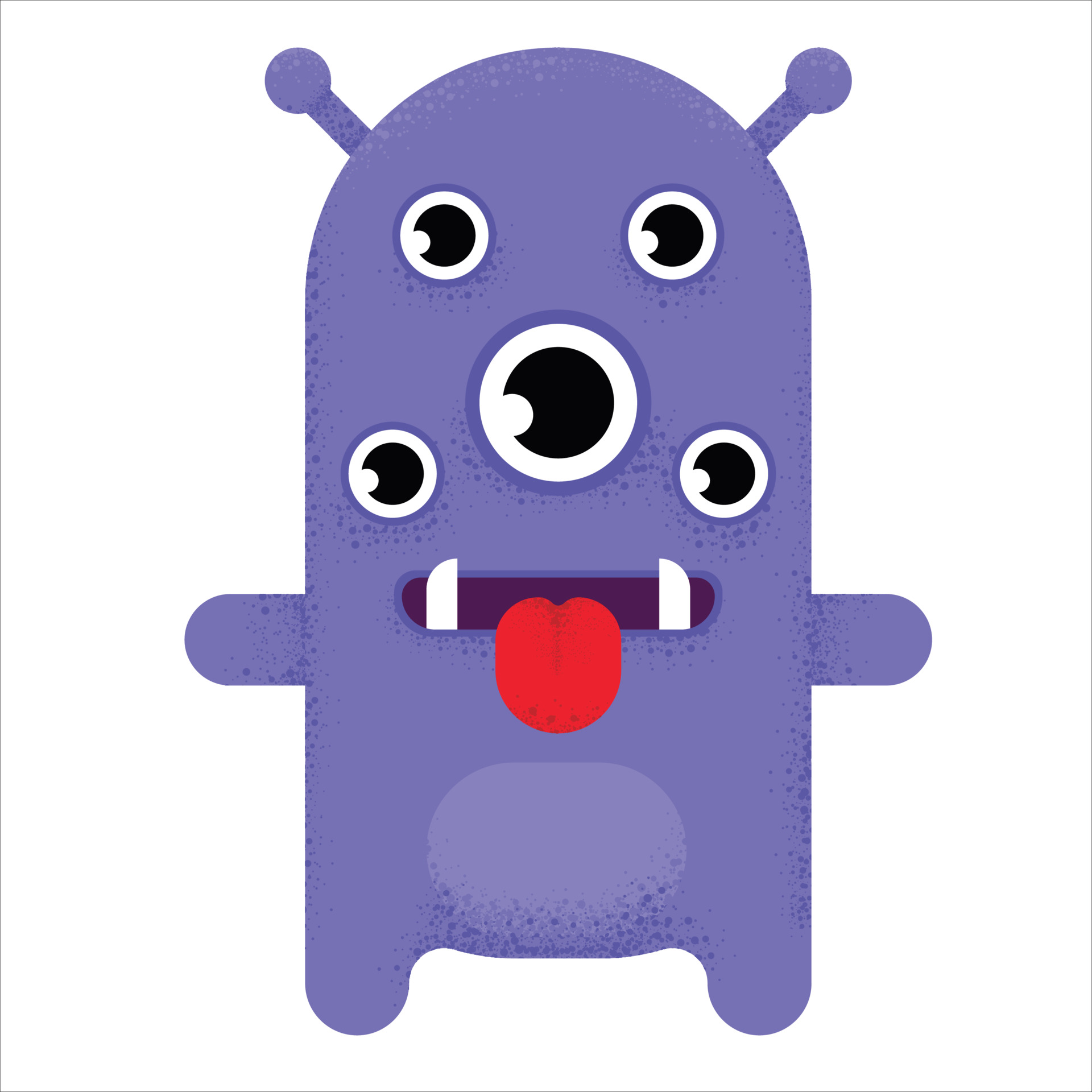 Multi-eyed cute cartoon monster. purple alien with many eyes, sharp teeth, thirsty tongue and head antenna. vector illustration. 3667128 Vector Art at Vecteezy Multi-eyed cute cartoon monster. purple alien with many eyes, sharp teeth, thirsty tongue and head antenna. vector illustration. 3667128 Vector Art at Vecteezy
