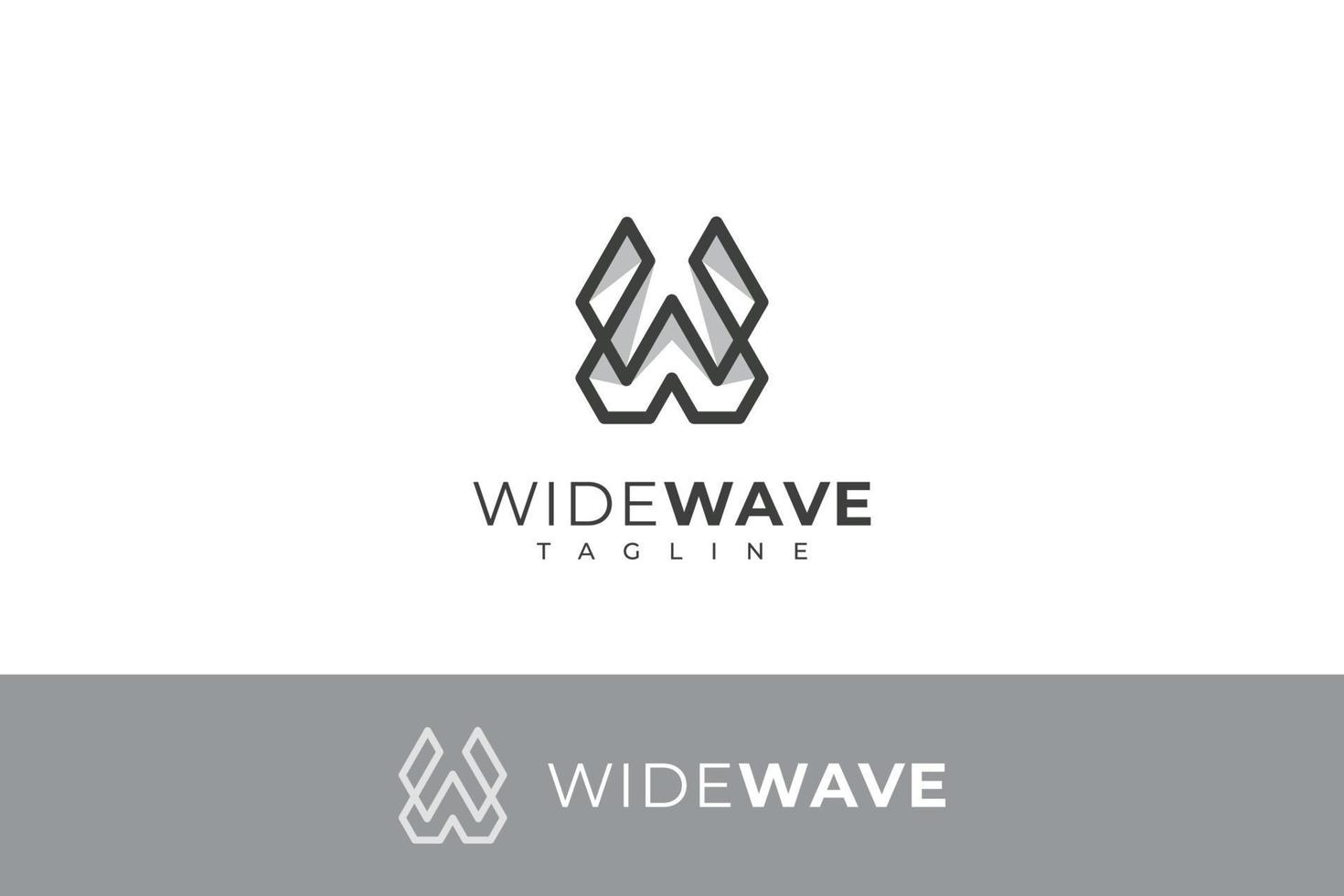 Letter W creative simple and line art technological business logo vector