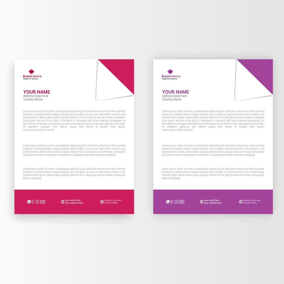 Abstract Letterhead Design. Modern Business Letterhead Design. Creative Template Design. Letterhead Bundle. Corporate Letterhead Design. vector