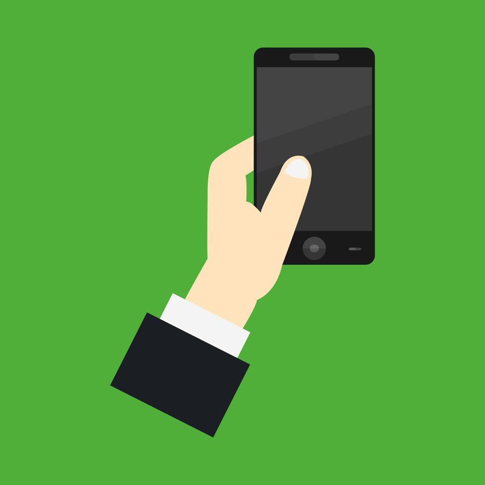 Smartphone in hand vector