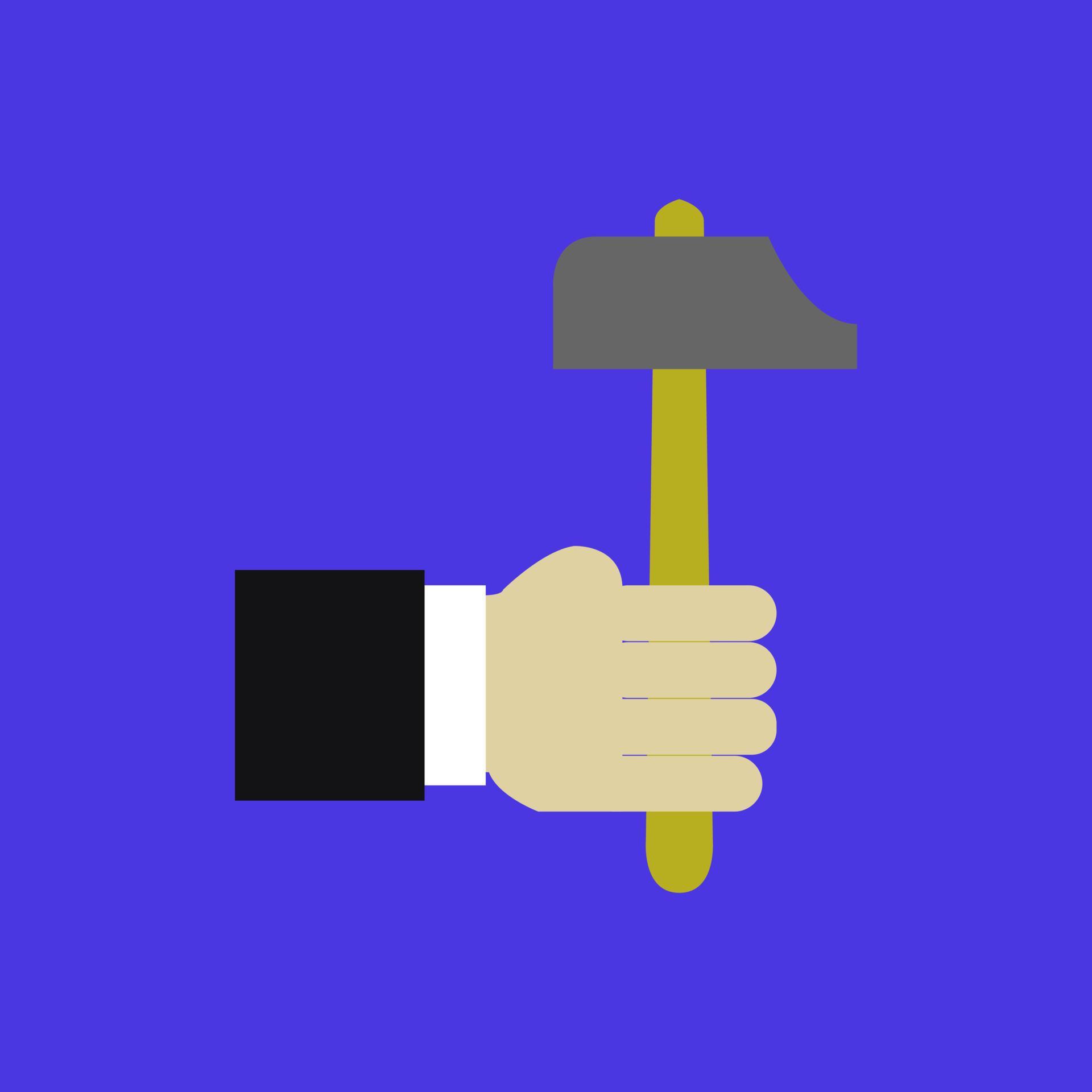 Hammer in hand 3667644 Vector Art at Vecteezy