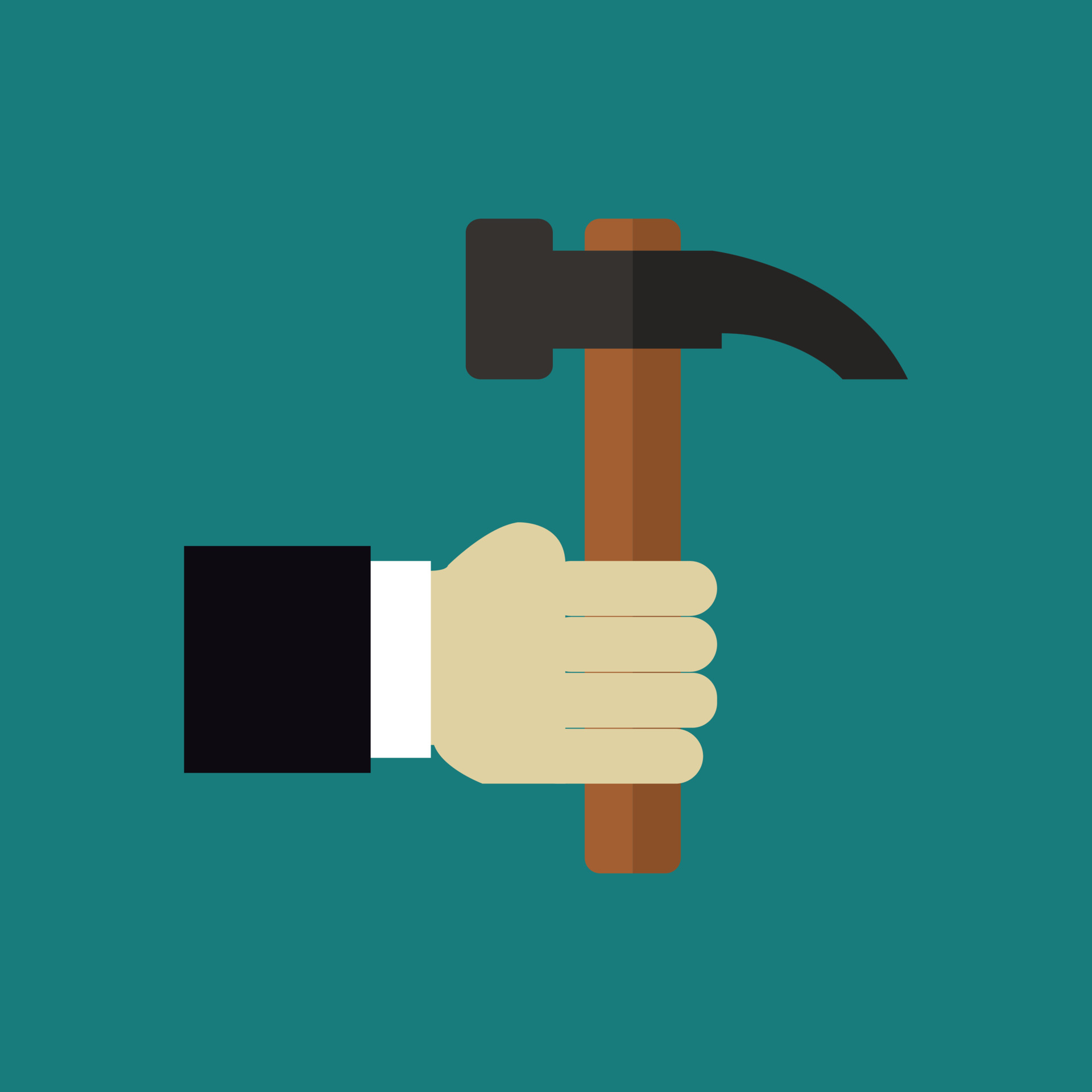Hammer in hand 3667673 Vector Art at Vecteezy