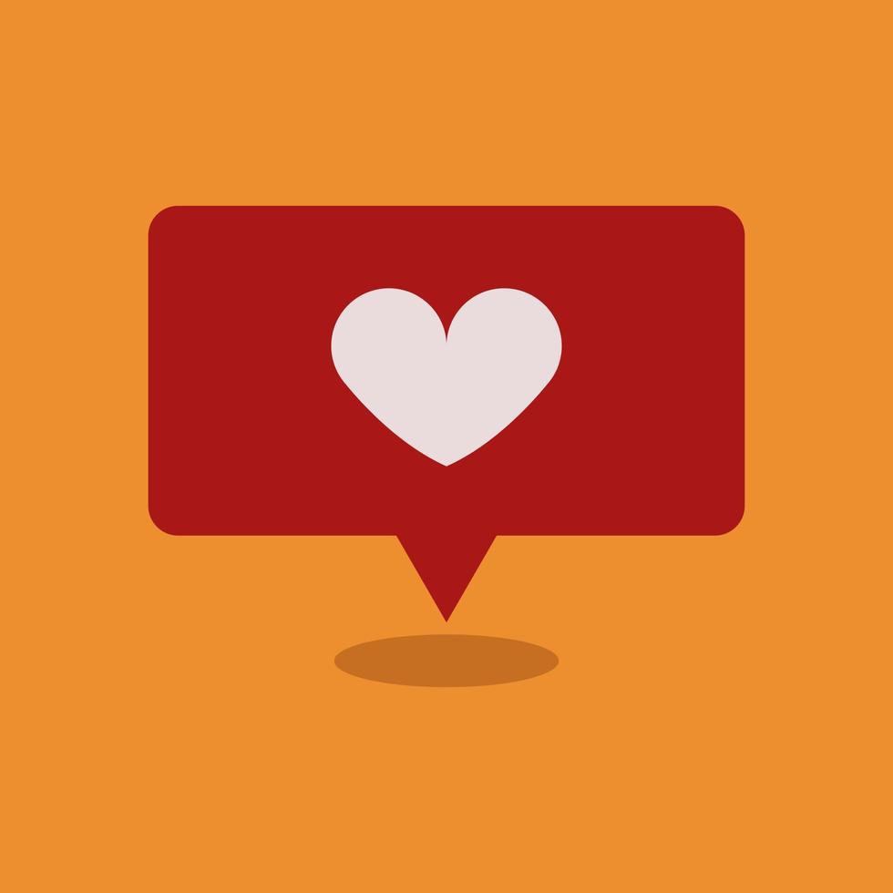 Heart for social comment vector