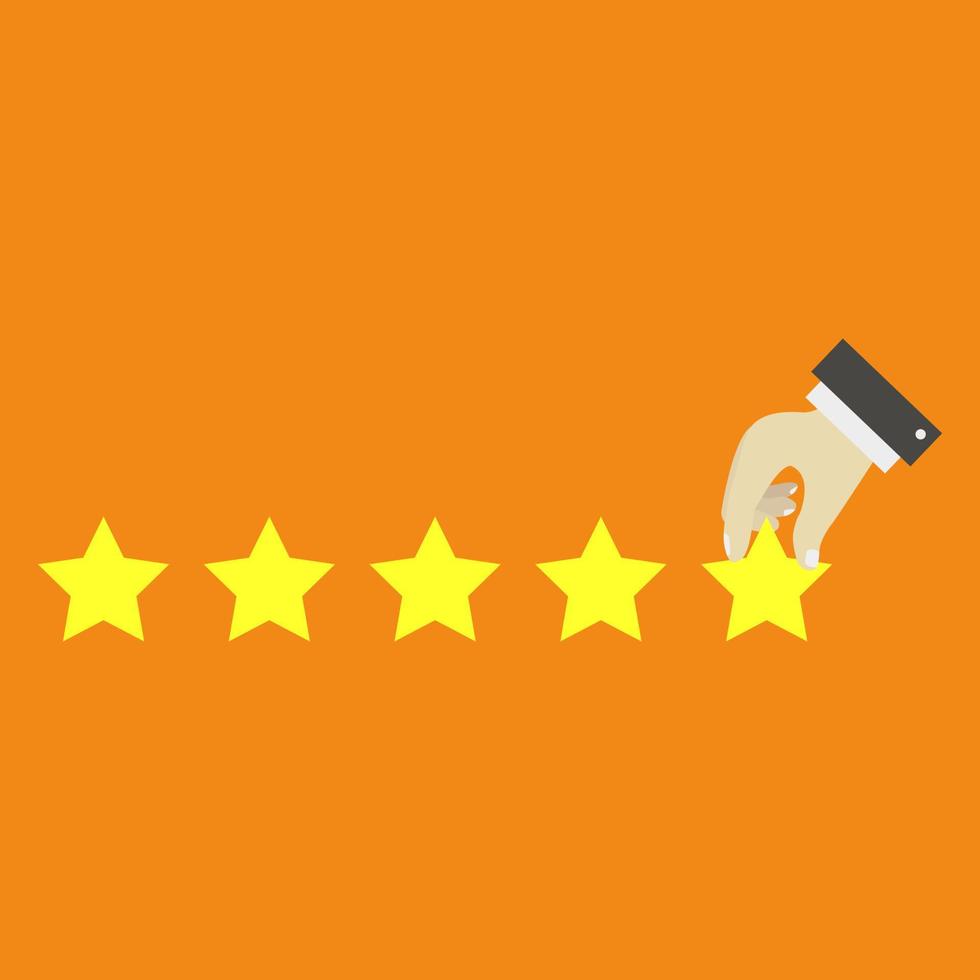 5 star review vector