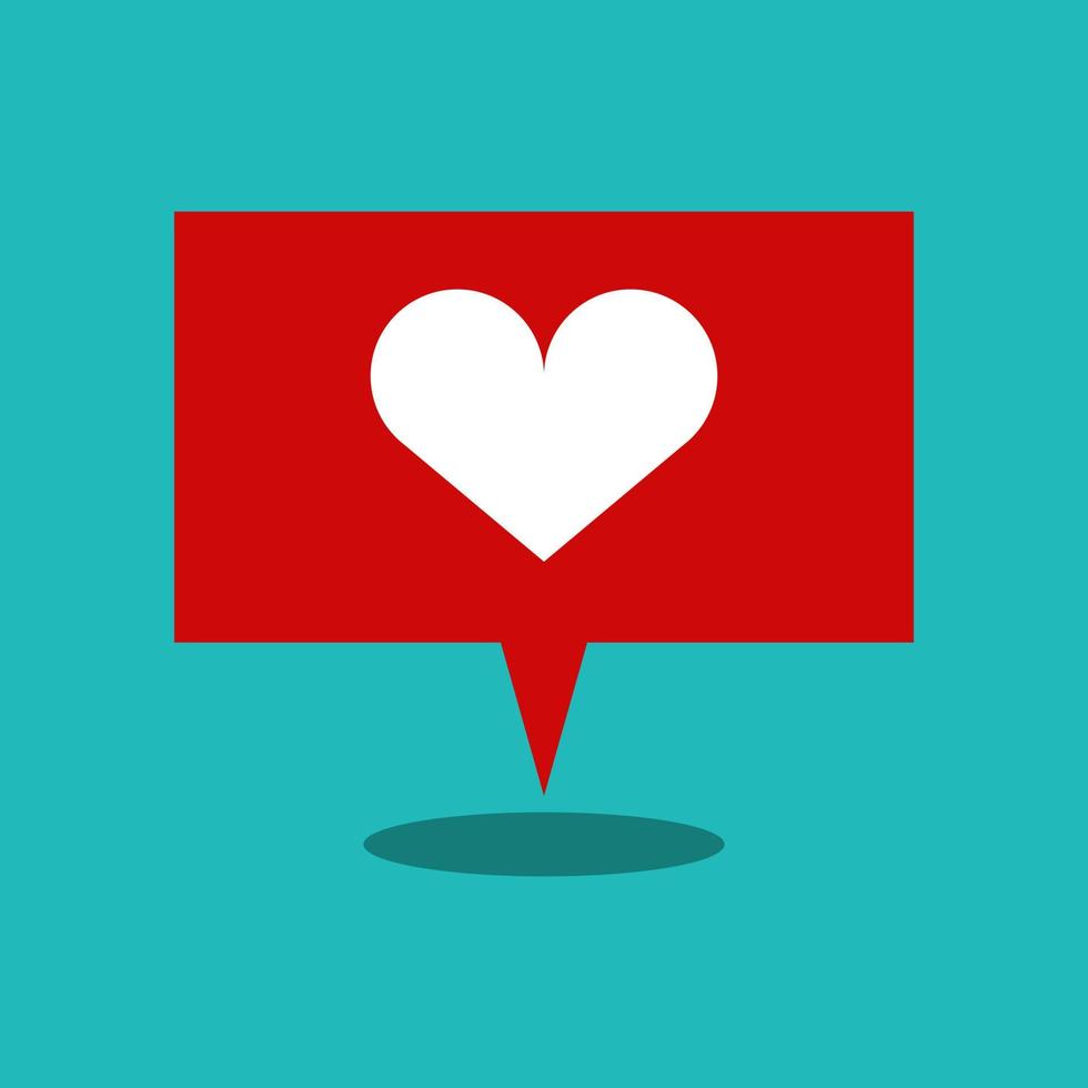Heart for social comment vector