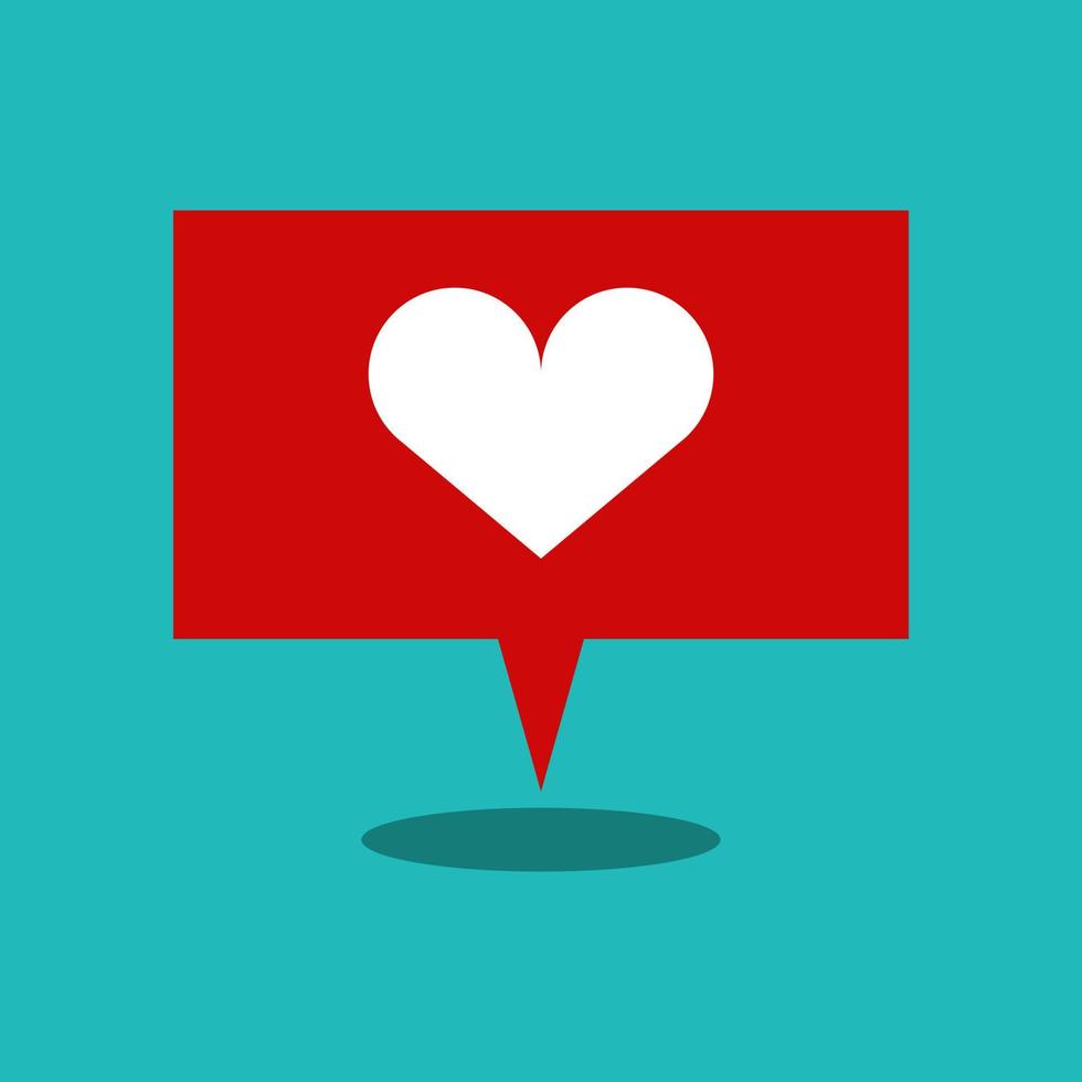 Heart for social comment vector