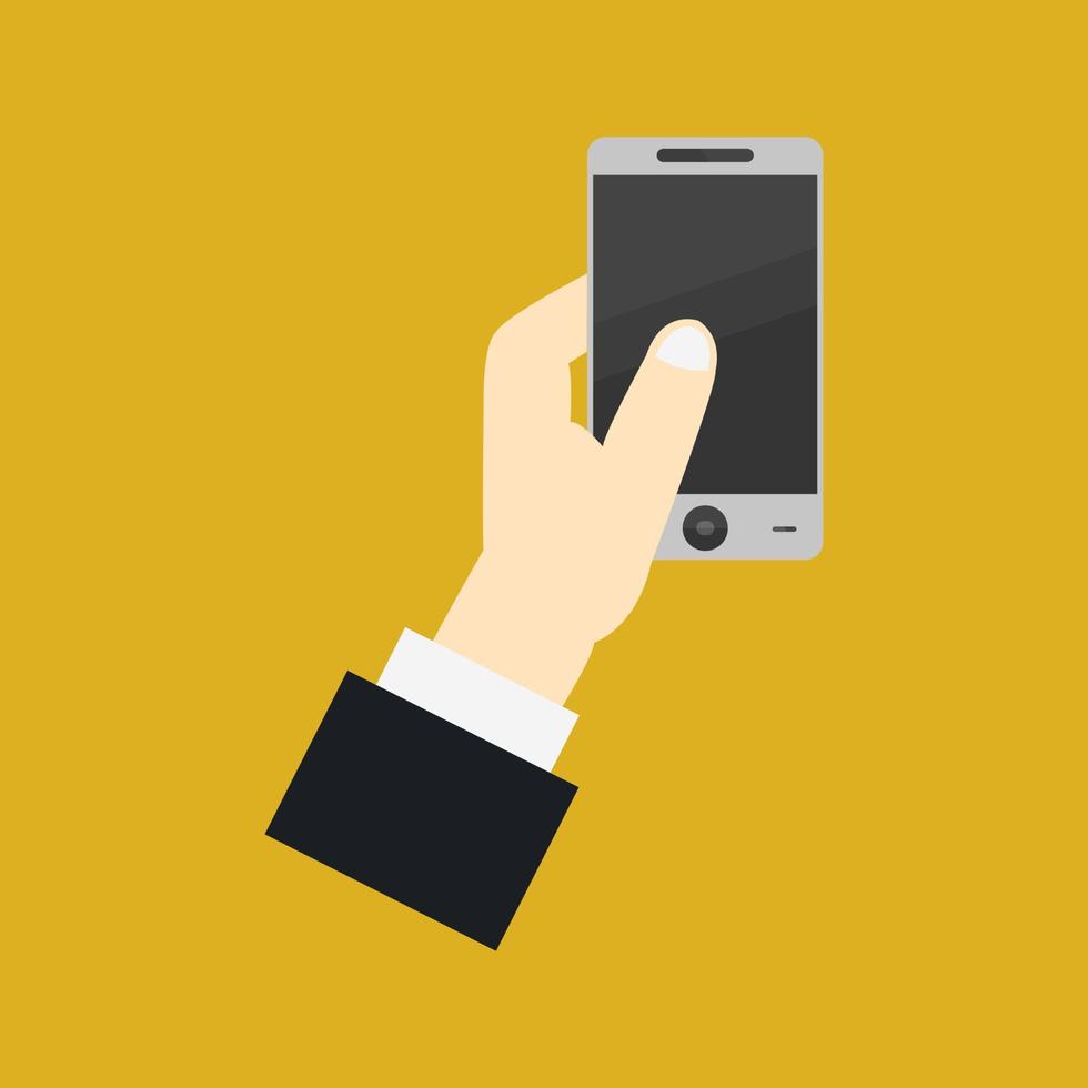 Smartphone in hand vector