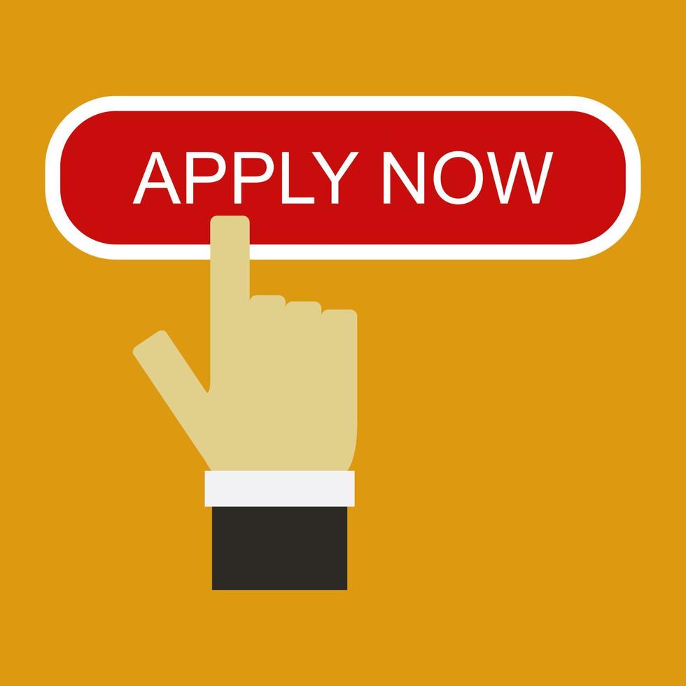 Click on the apply now button vector