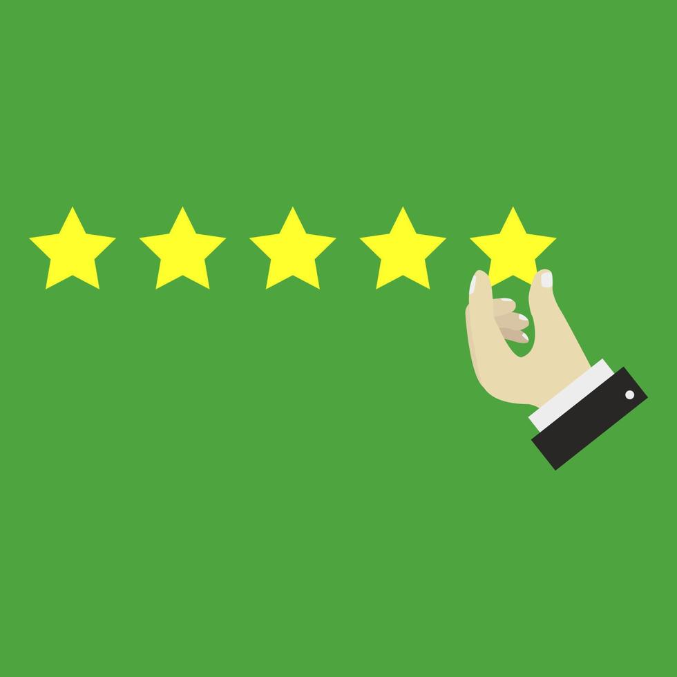 5 star review vector