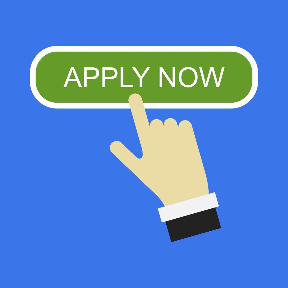 Click on the apply now button vector