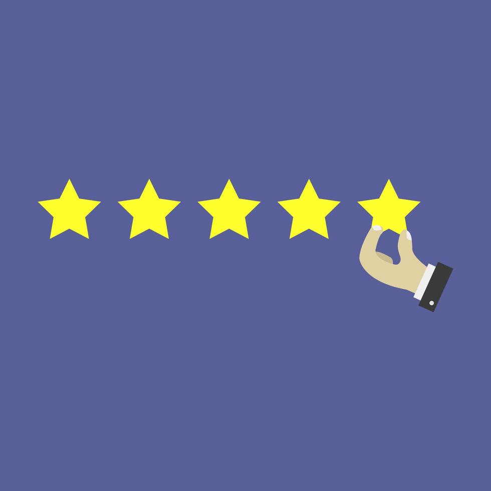 5 star review vector