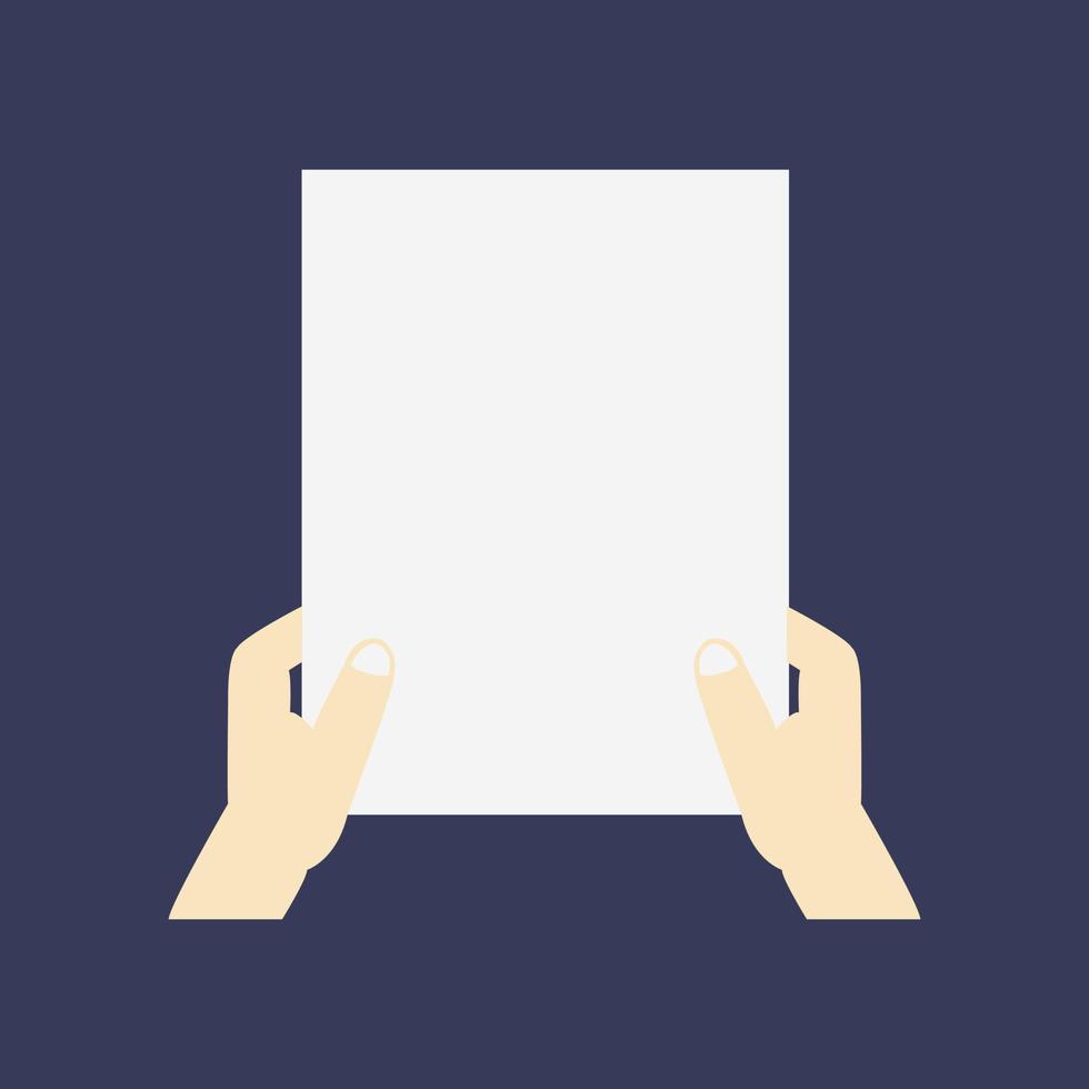 Sheet in hand vector