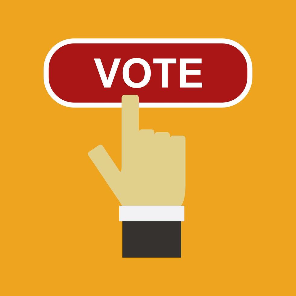Click on the vote button vector