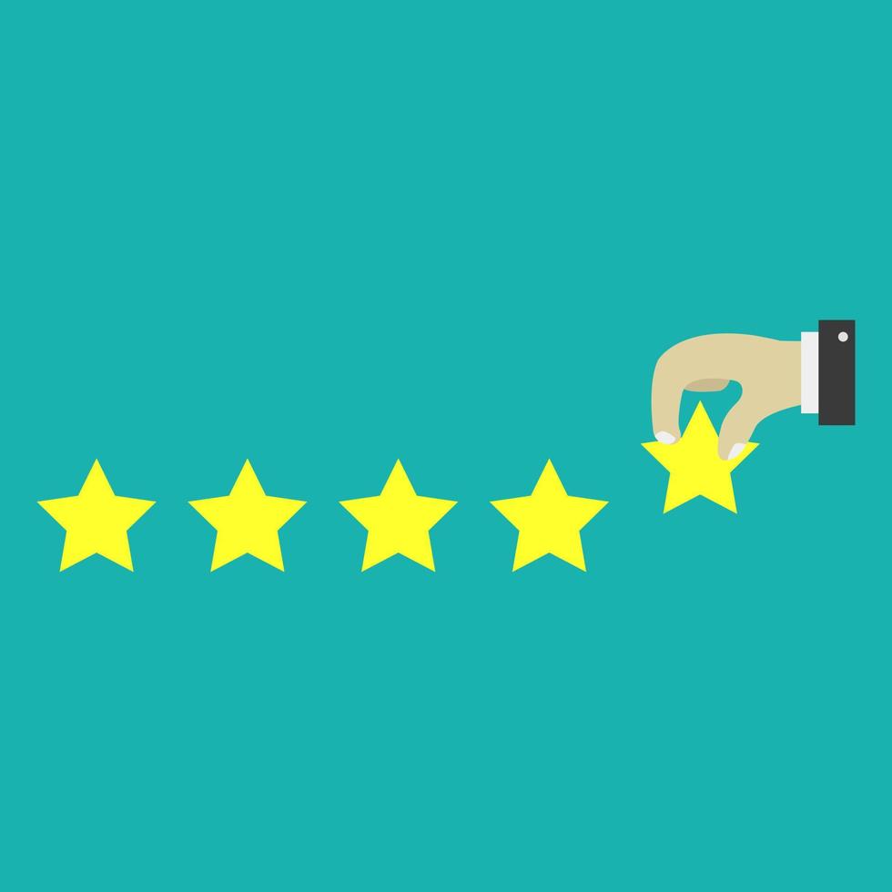 5 star review vector