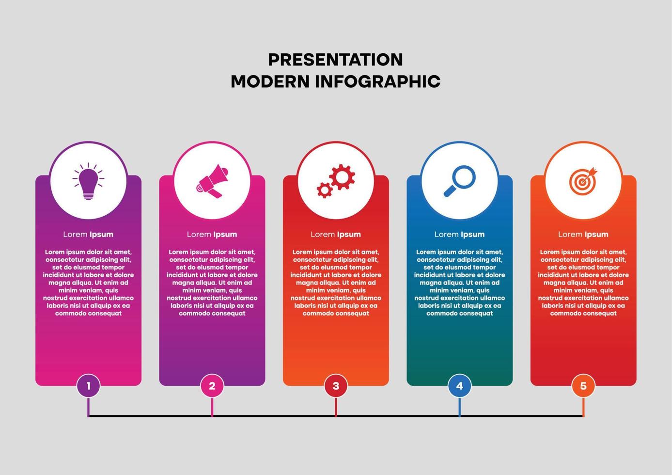 Gradient Case Infographic Business Template vector