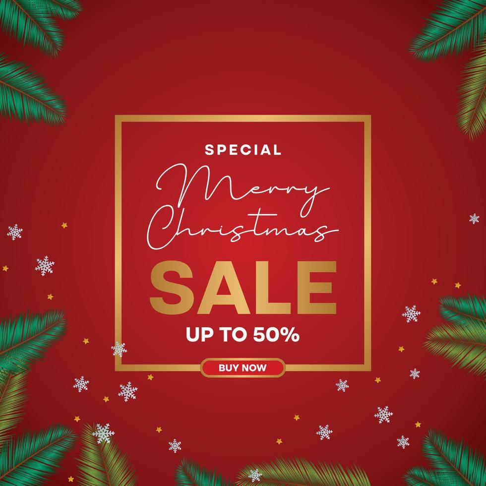 Christmas Sales Promo Template Social Media vector