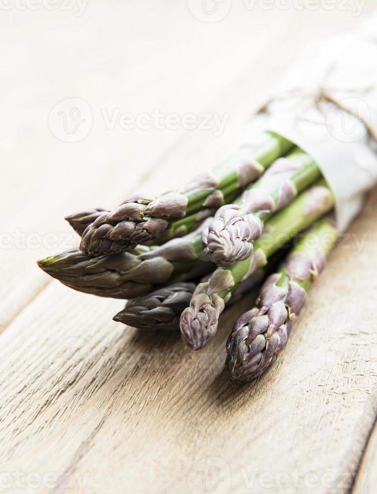 Fresh green asparagus photo