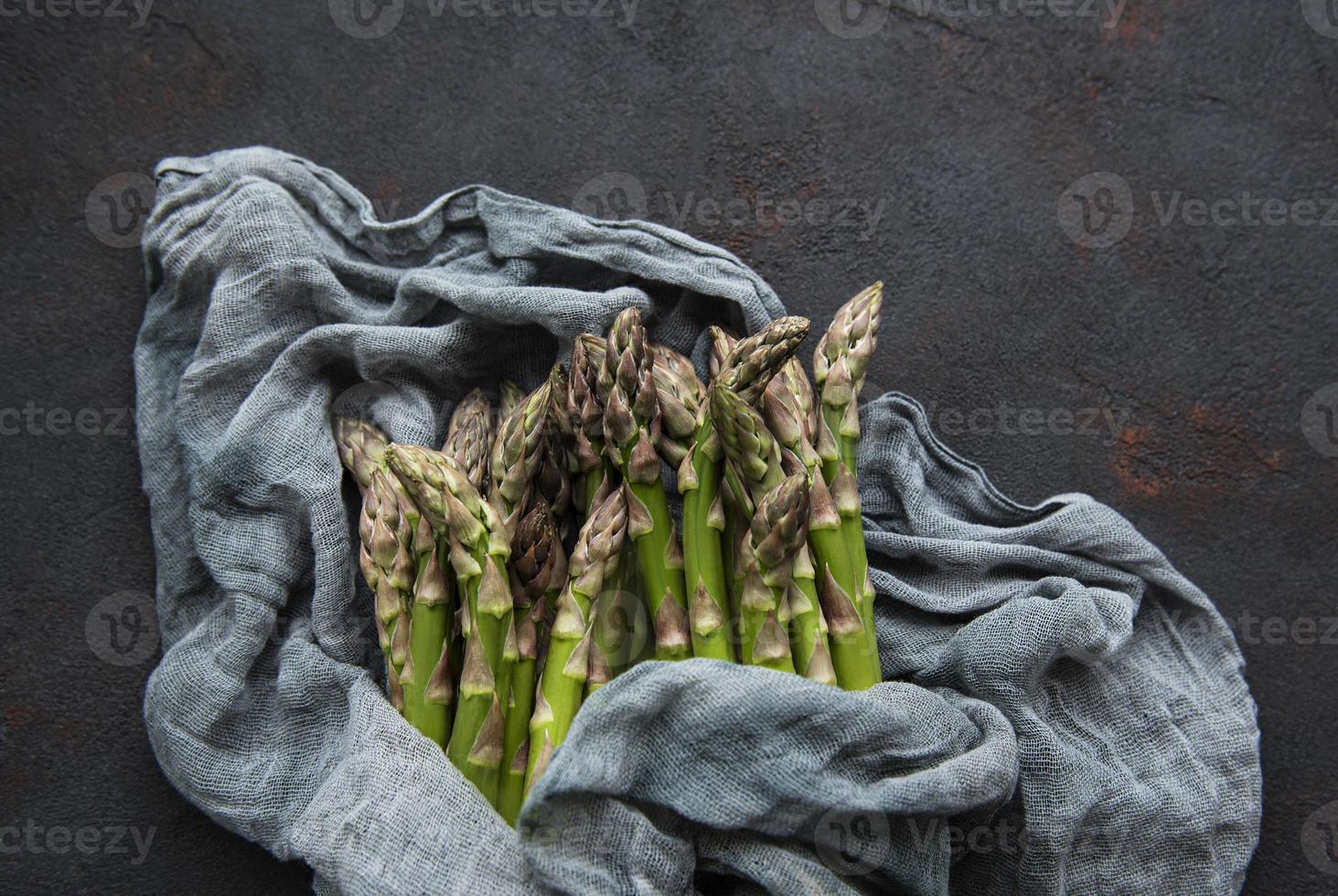 Fresh green asparagus photo