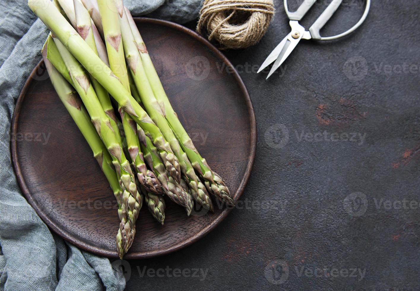 Fresh green asparagus photo