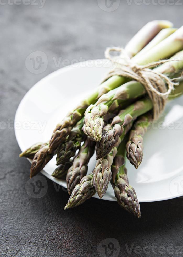 Fresh green asparagus photo