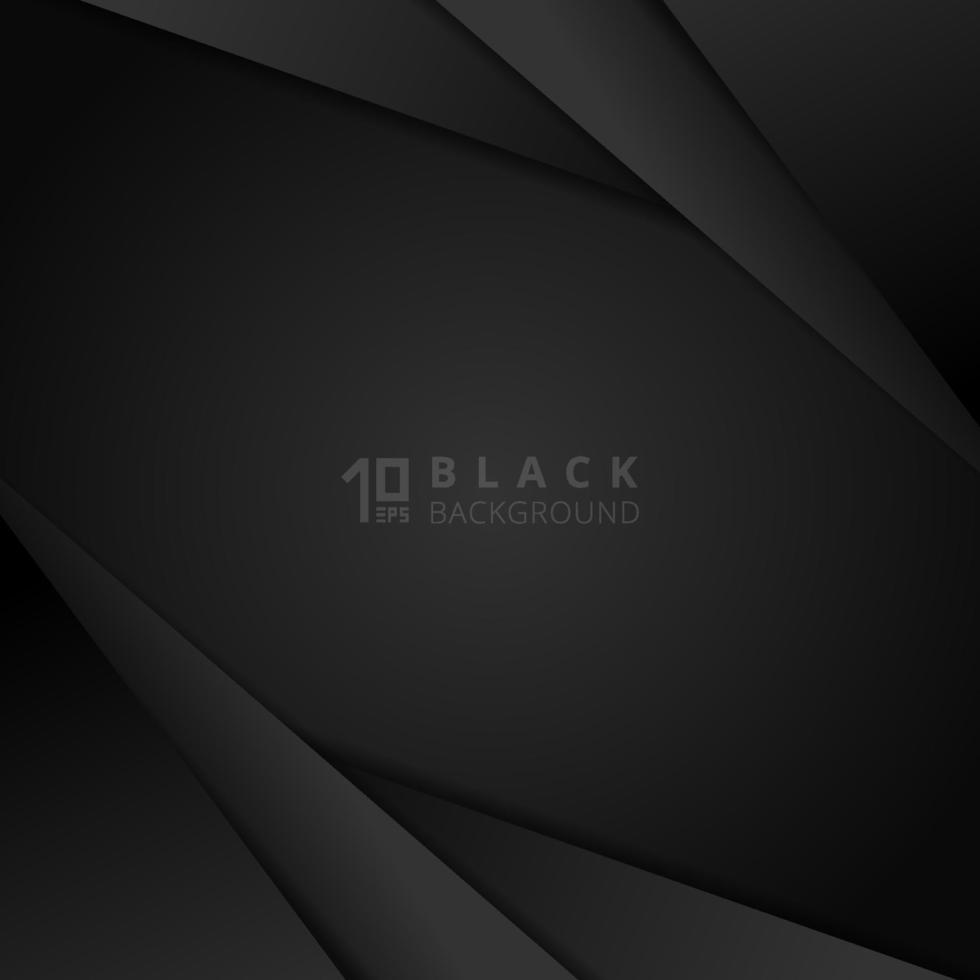 Abstract black modern background overlap dimension background with paper layers. vector