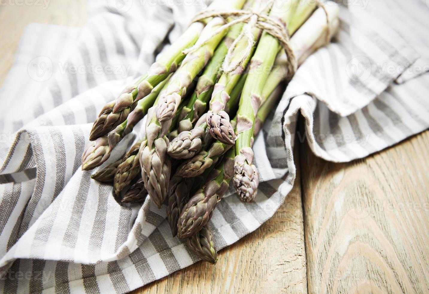 Fresh green asparagus photo