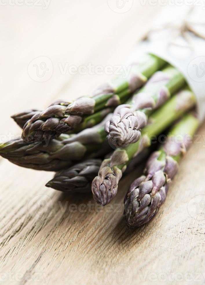 Fresh green asparagus photo