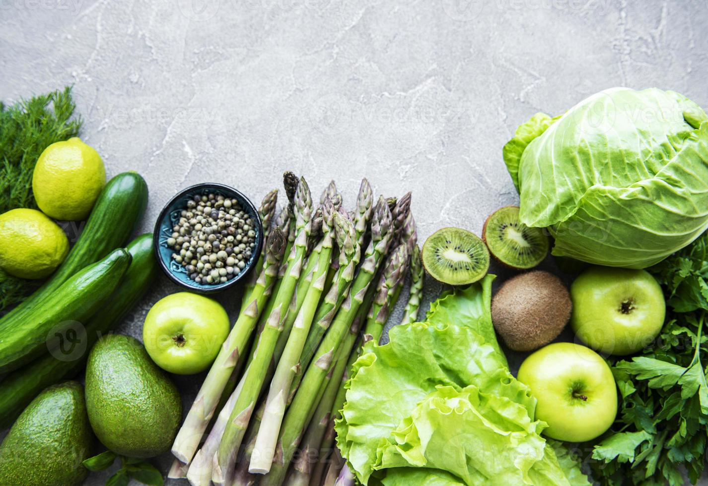 Fondo de concepto de comida vegetariana saludable foto