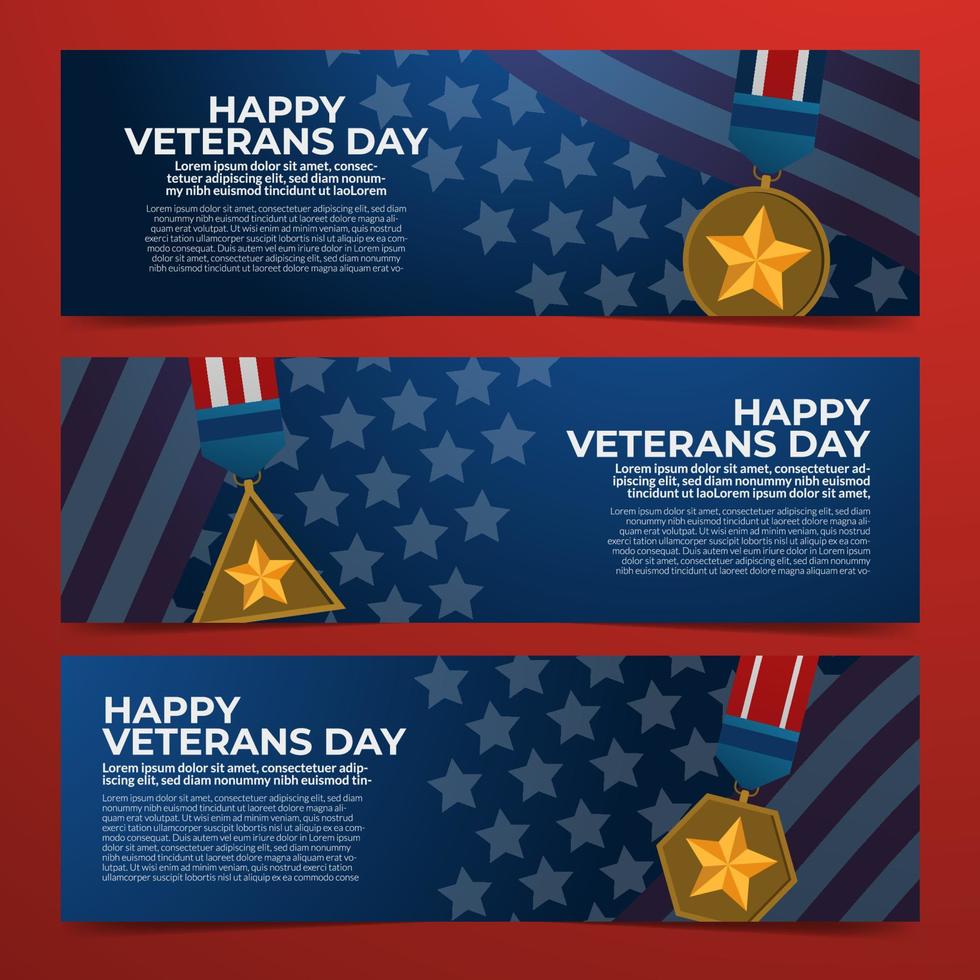Veterans Day Banner vector