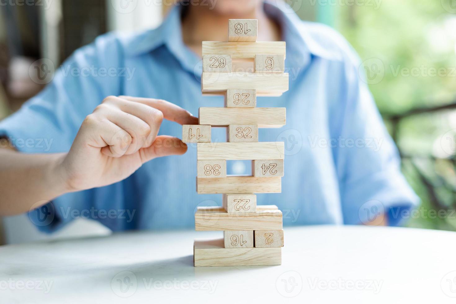 concept of planning and building in business to achieve success photo